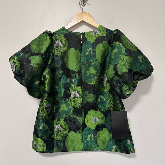 POMANDER PLACE Green Jacquard Lyla Blouse NEW - Picture 8 of 11